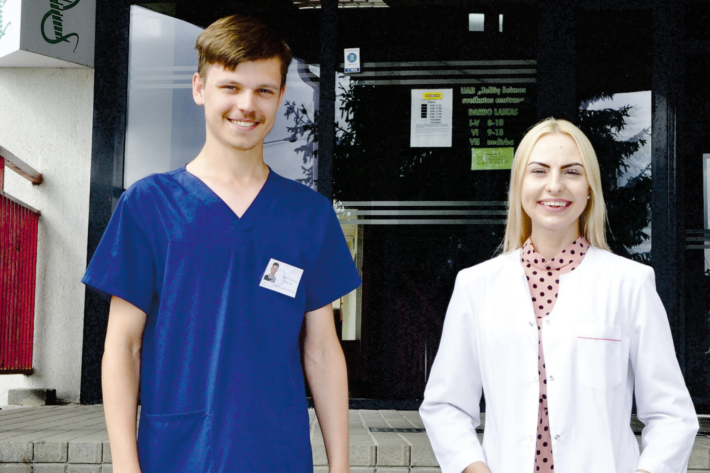 kineziterapeutas Mantvydas Macas ir dietistė Greta Kazlauskaitė