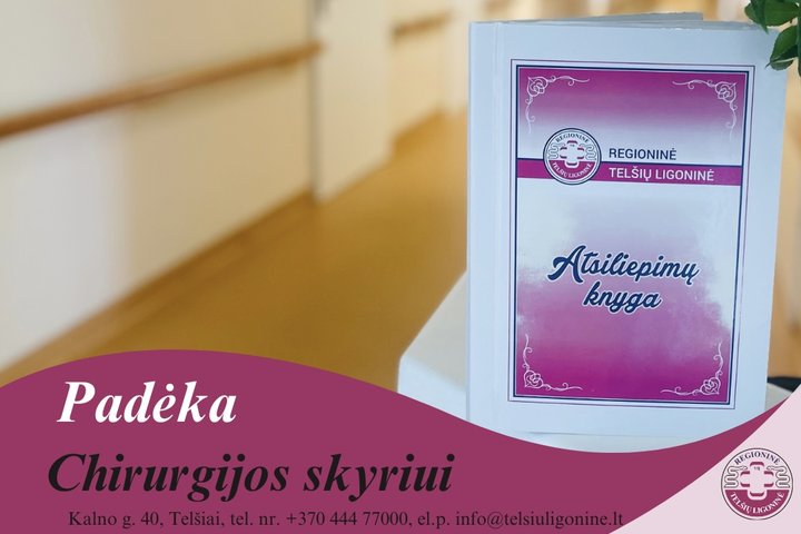 padėka chirurgijos skyriui