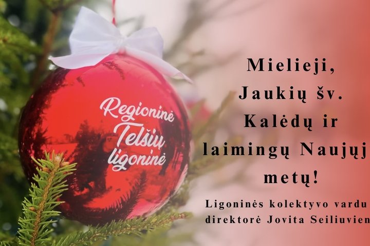 Jaukių šv. Kalėdų ir laimingų Naujųjų metų!