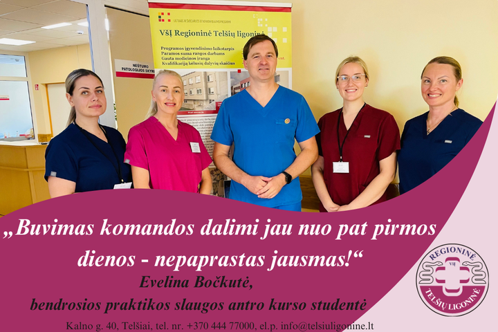 praktikos studentės
