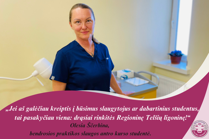 praktikos studentė Olesia