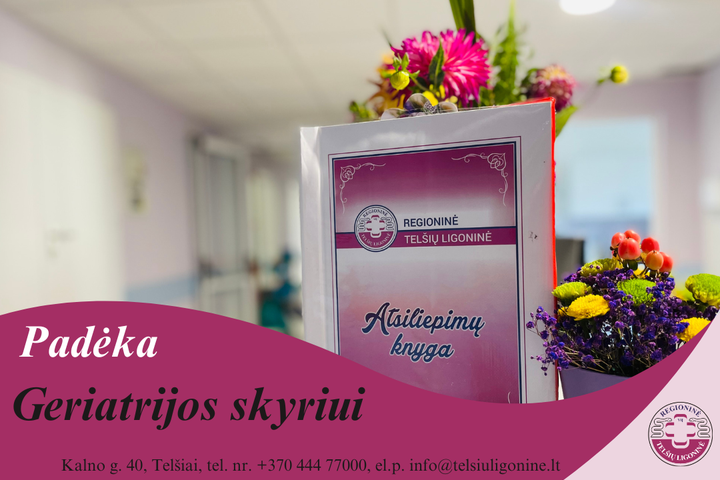 padeka Geriatrijos skyriui