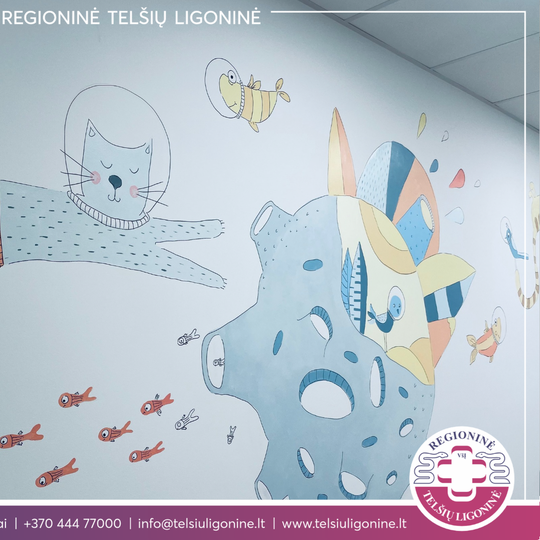 Mažuosius ligonius pasitiks spalvotas vaikų apžiūros kabinetas