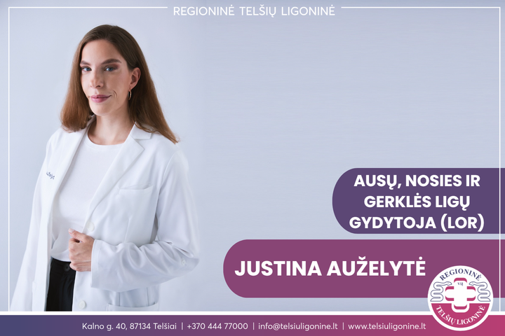 LOR gydytoja J.Auželytė.