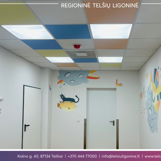 Mažuosius ligonius pasitiks spalvotas vaikų apžiūros kabinetas