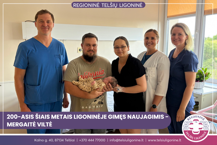 200-ASIS ŠIAIS METAIS LIGONINĖJE GIMĘS NAUJAGIMIS - MERGAITĖ VILTĖ